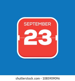 September 23 Calendar Flat Icon