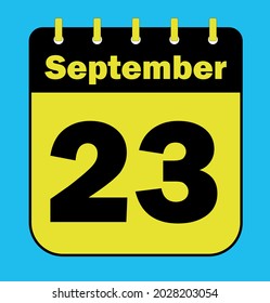 September 23 - Calendar Icon - Vector Illustration