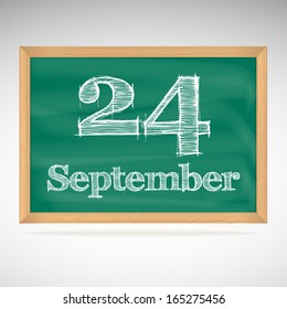 September 24, day calendar, school board, date, schedule