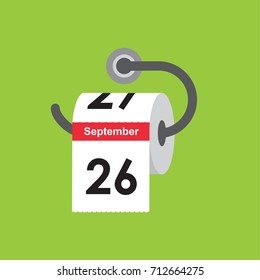 September 26. Calendar icon. Flat design. Vector illustration