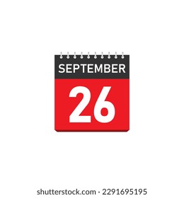 September 26 Concept Design. Vector Illustration.	