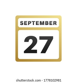 27. September auf einer Kalenderseite.