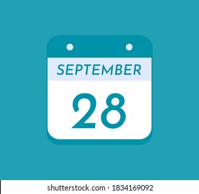 28 de septiembre Calendario de un solo día, 28 de septiembre