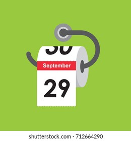 September 29. Calendar icon. Flat design. Vector illustration