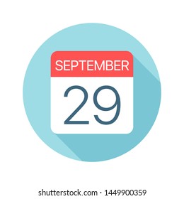 September 29 - Calendar Icon - Vector Illustration