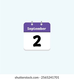 September 2nd: Calendar Design, Date, Month, Day, Number