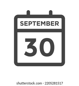 September 30 Calendar Day or Calender Date for Deadline or Appointment