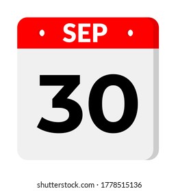 september 30 - calendar icon