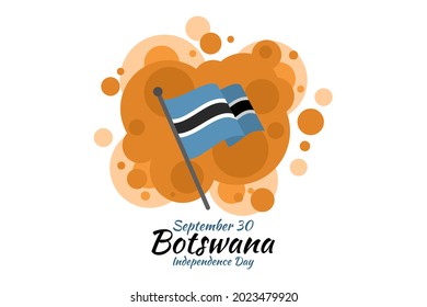 September 30, Independence Day of Botswana. vector illustration. Suitable for greeting card, poster and banner.