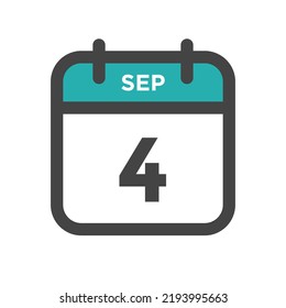 September 4 Calendar Day or Calender Date for Deadline or Appointment