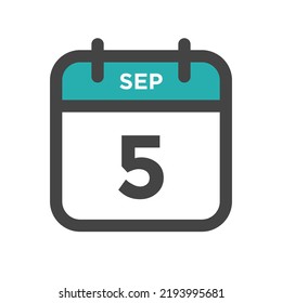 September 5 Calendar Day or Calender Date for Deadline or Appointment