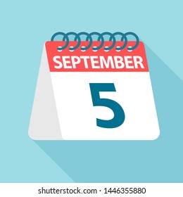 September 5 - Calendar Icon - Vector Illustration
