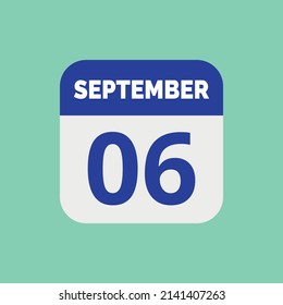 September 6 Calendar Date Icon