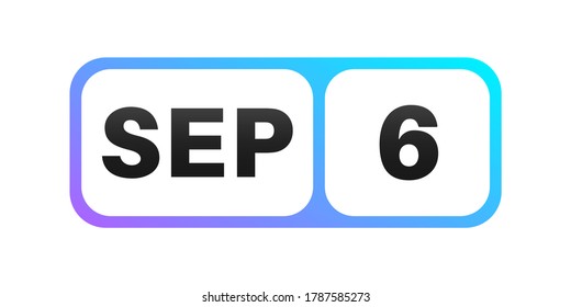 September 6th date on a single day calendar page.