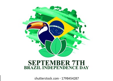 September 7, Brazil Independence day vector illustration. Suitable for greeting card, poster and banner.