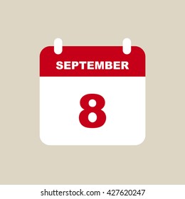 SEPTEMBER 8 calendar Icon.
