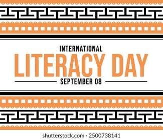 September 8 is Observed as International Literacy Day. International Literacy Day background. banner, poster, wallpaper, cards. Vector EPS 10.