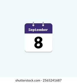 September 8th: Calendar Date Icon
