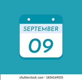 September 9 Single Day Calendar, 9 September