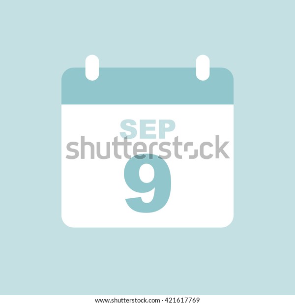 September 9calendar Icon Stock Vector (Royalty Free) 421617769