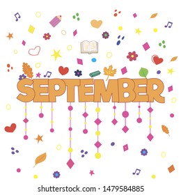 September. Back to school. Vector Illustration. 