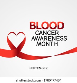 September Is Blood Cancer Awareness Month Vector Illustration