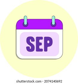 september calendar icon candy colors