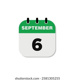 September Calendar Icon Vector Template
