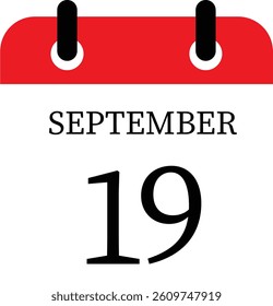 September calendar icon.Agenda plan, May month schedule calendar and Time planner.Meeting appointment time.Calendar Event schedule date.calendar date icon on white background.
