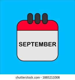 september calendar illustration design vector