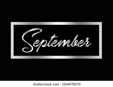 September for the calendar. phrases for banners, leaflets, greeting cards, calendars. September month illustration
