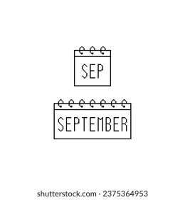Calendario de septiembre en arte de píxeles