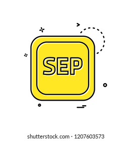September Calender icon design vector