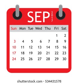 September Calender.Vektorillustration Illustration