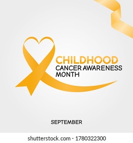 September is Childhood Cancer Awareness Month Vector Illustration