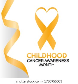 September is Childhood Cancer Awareness Month Vector Illustration