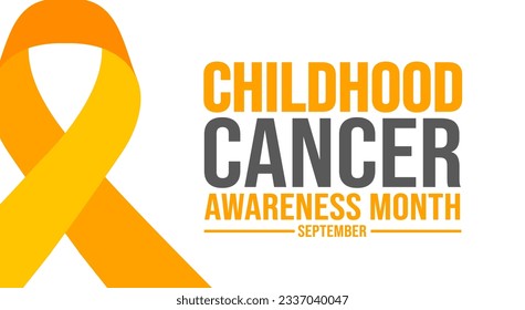 September is Childhood Cancer Awareness Month background template. Holiday concept. background, banner, placard, card, and poster design template with text inscription and standard color. vector