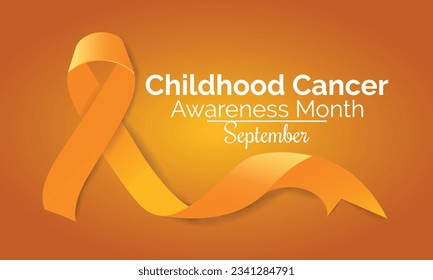 September is Childhood Cancer Awareness Month background template. Banner, placard, card, and poster design vector.