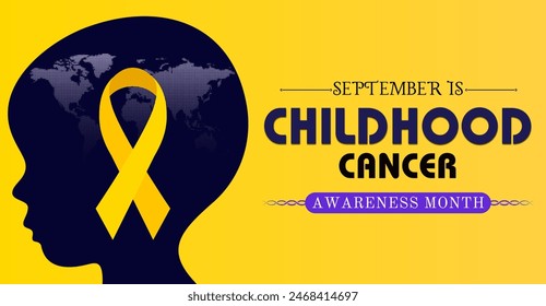 September is Childhood cancer awareness month. Campaign or celebration banner