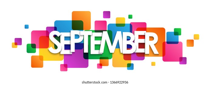 SEPTEMBER colorful typography banner