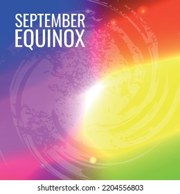 	September Equinox. Design Suitable For Greeting Card Poster And Banner