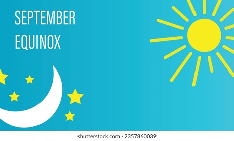 september equinox vector background illustration