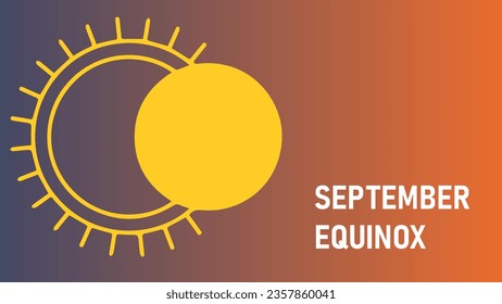 september equinox vector background illustration