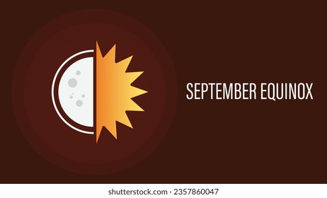 september equinox vector background illustration