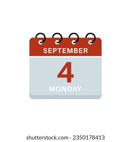 September First Monday Calendar Icon