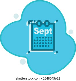 September Flat icon for any purpose mobile app presentation website