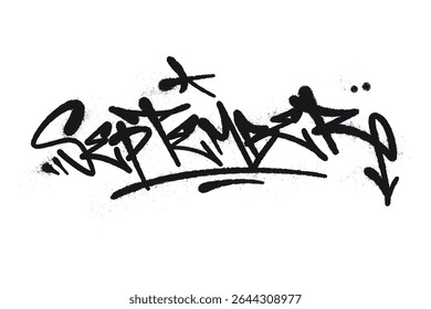 September Graffiti Art Bold Style Energetic Composition
