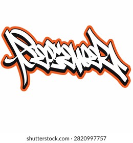 September Graffiti Tag Chisel Style 