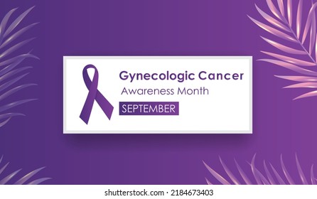 September Gynecologic Cancer Awareness Month Vector Illustration Template. Can Be Used As Magazine Cover, Web Banner, Print Card, Display Sign, Sticker And Social Media Post Design. 