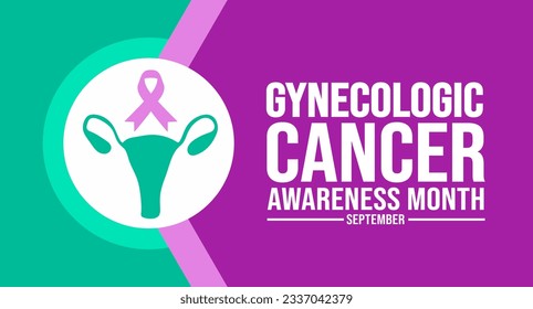 September is Gynecologic Cancer Awareness Month background template. Holiday concept. background, banner, placard, card, and poster design template with text inscription and standard color. vector 